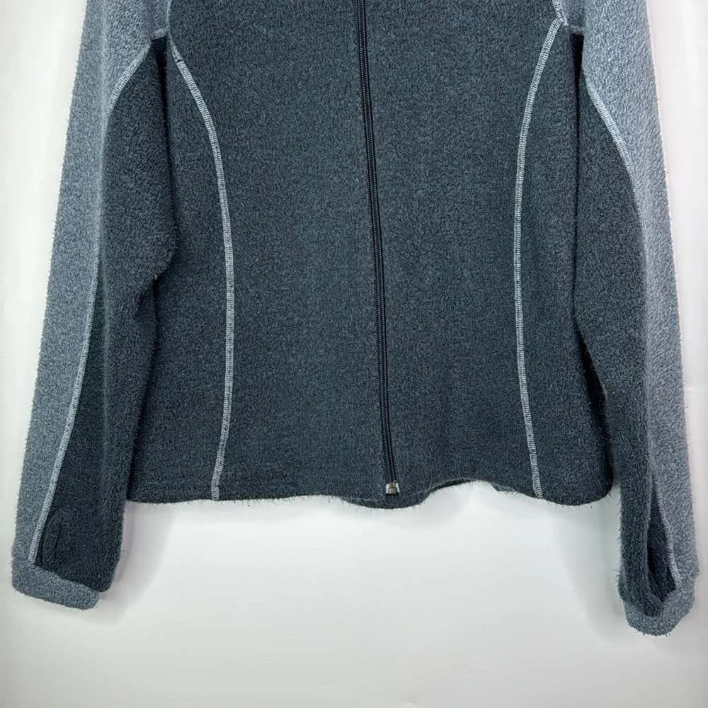 Kuhl Alfpaca Fleece Blue Polyester Full Zip Sweatshirt XL